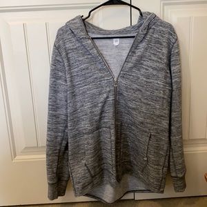 Zipper hoodie with two pockets